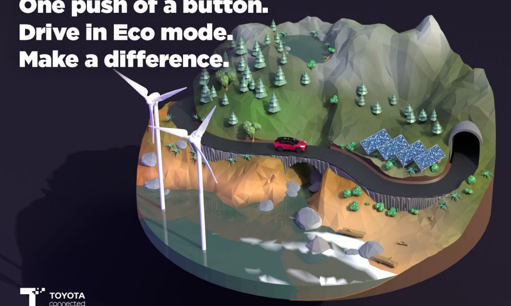 Toyota Connected Eco Mode sustainability research artwork